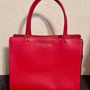 Karl Lagerfeld Vibrant Red Satchel